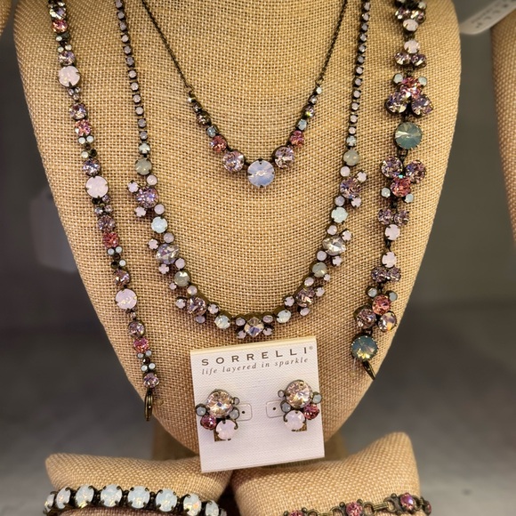 Sorrelli Pink Peony Crystal Earrings - Picture 4 of 4